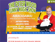 Tablet Screenshot of peterwoodmagic.com.au